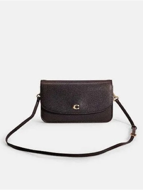 Coach Handbags - Coach Brown Pebbled Leather Crossbody with Gold 'C' Hardware